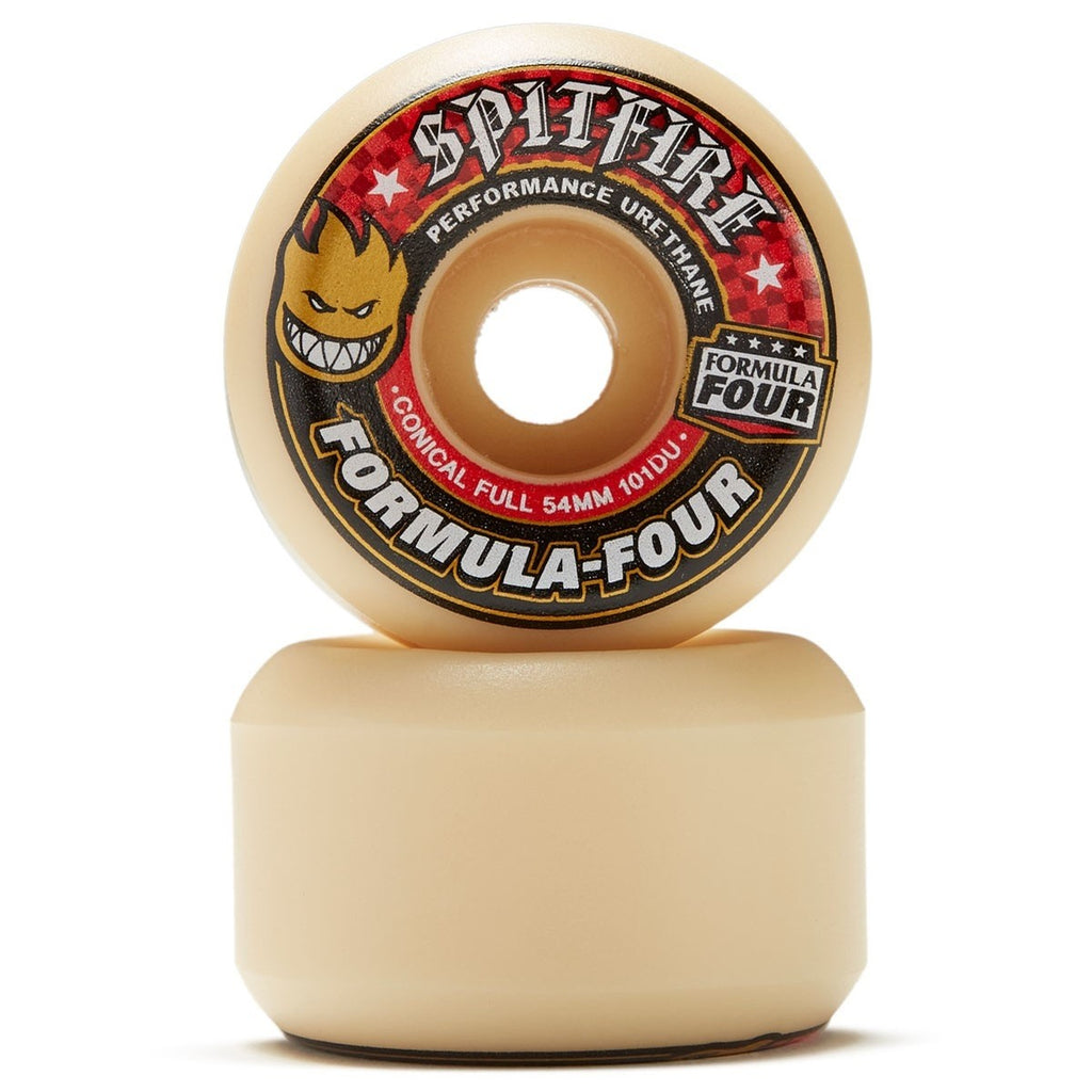 SALE - Spitfire Formula Four Conical Red & White 101a Skateboard Wheels 52mm - 56mm