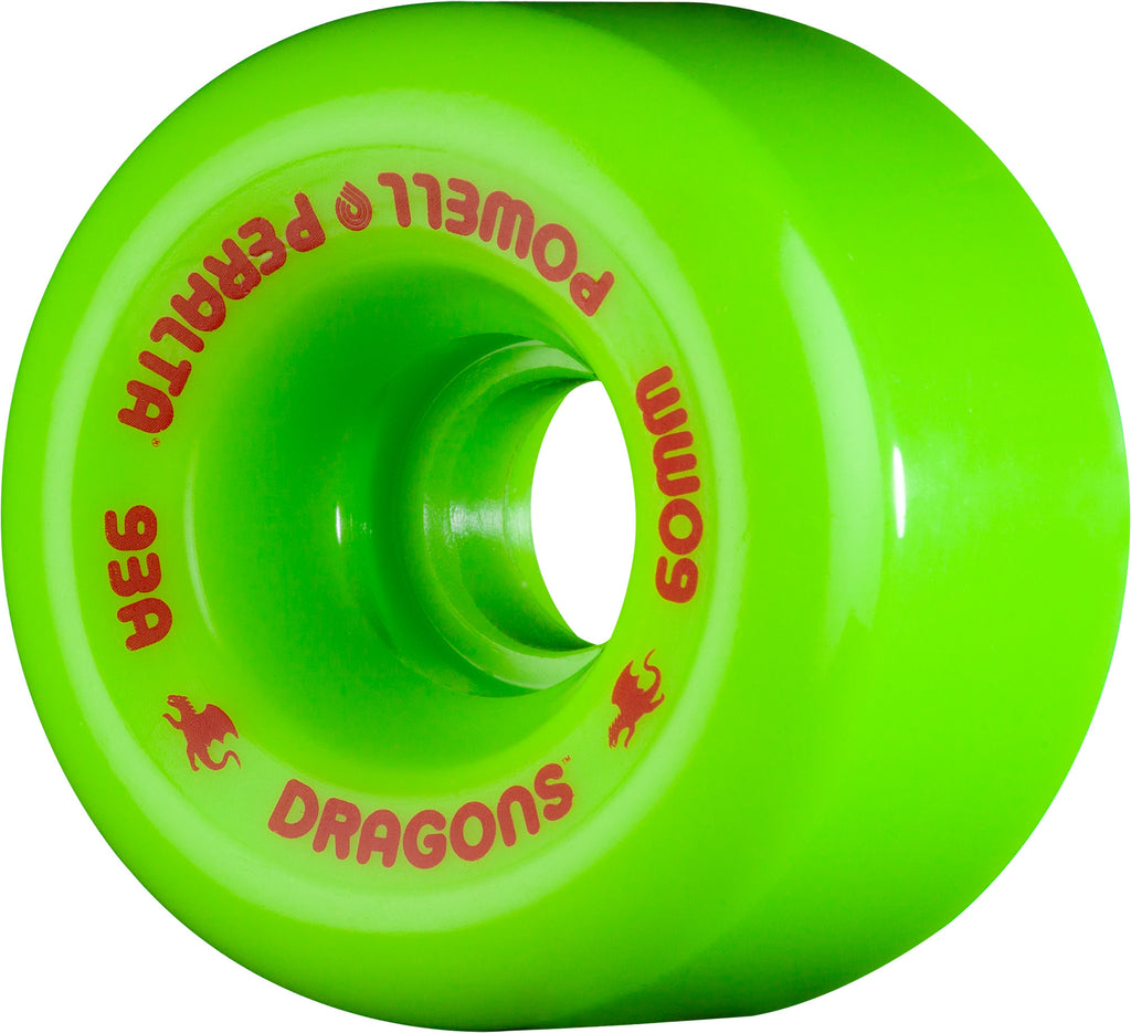 SALE - Powell Peralta Dragon Formula Skateboard Wheels 60mm x 39mm 93A 4pk Green