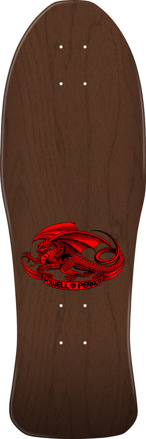 SALE - Powell Peralta Steve Caballero Chinese Dragon Reissue Skateboard Deck Brown Stain - 10 x 30