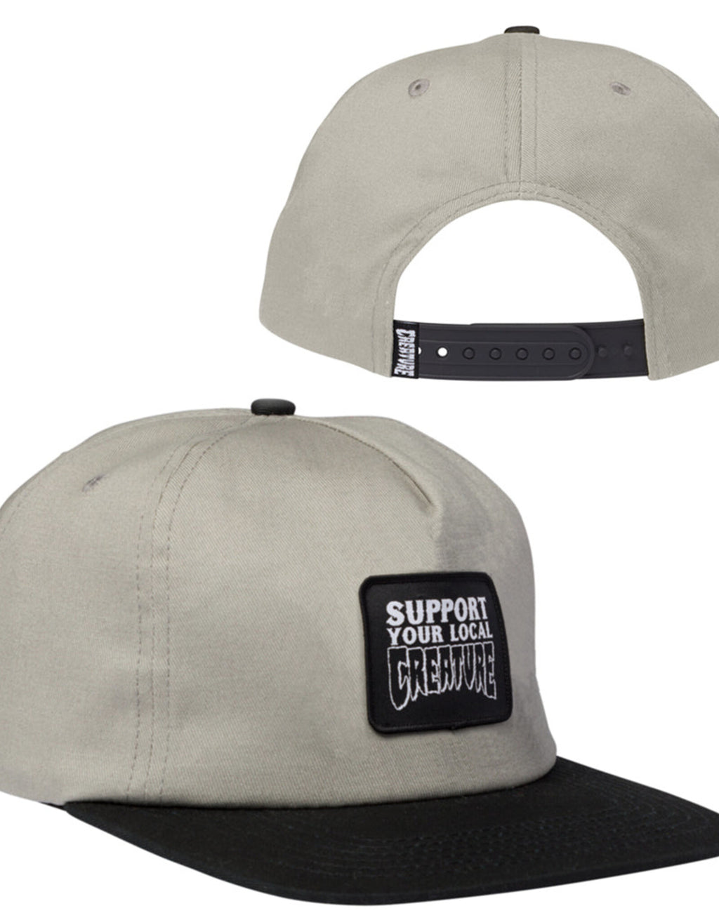 SALE - CREATURE - SUPPORT PATCH SNAP - GREY/BLACK