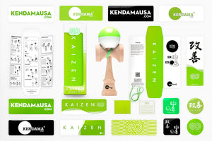 KENDAMA USA Kaizen Half Split - Nova Shape - Green & White