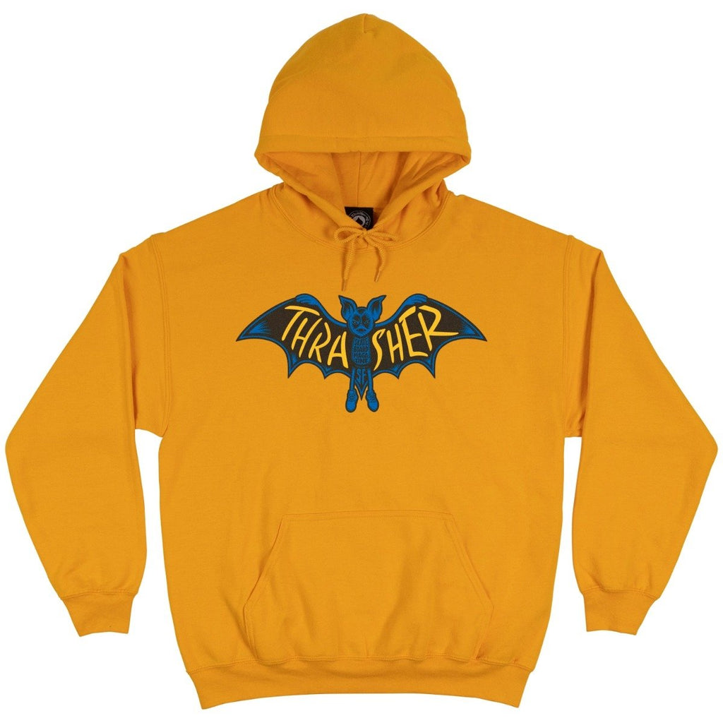SALE - Thrasher Bat Hoodie Sweatshirt Gold