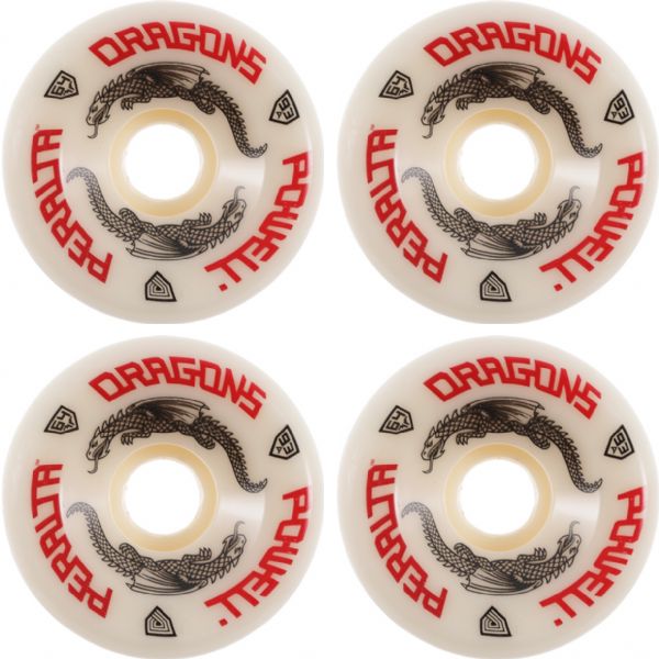 Powell Peralta Dragon Formula G-Bones Off White Skateboard Wheels 64mm 93a (Set of 4)