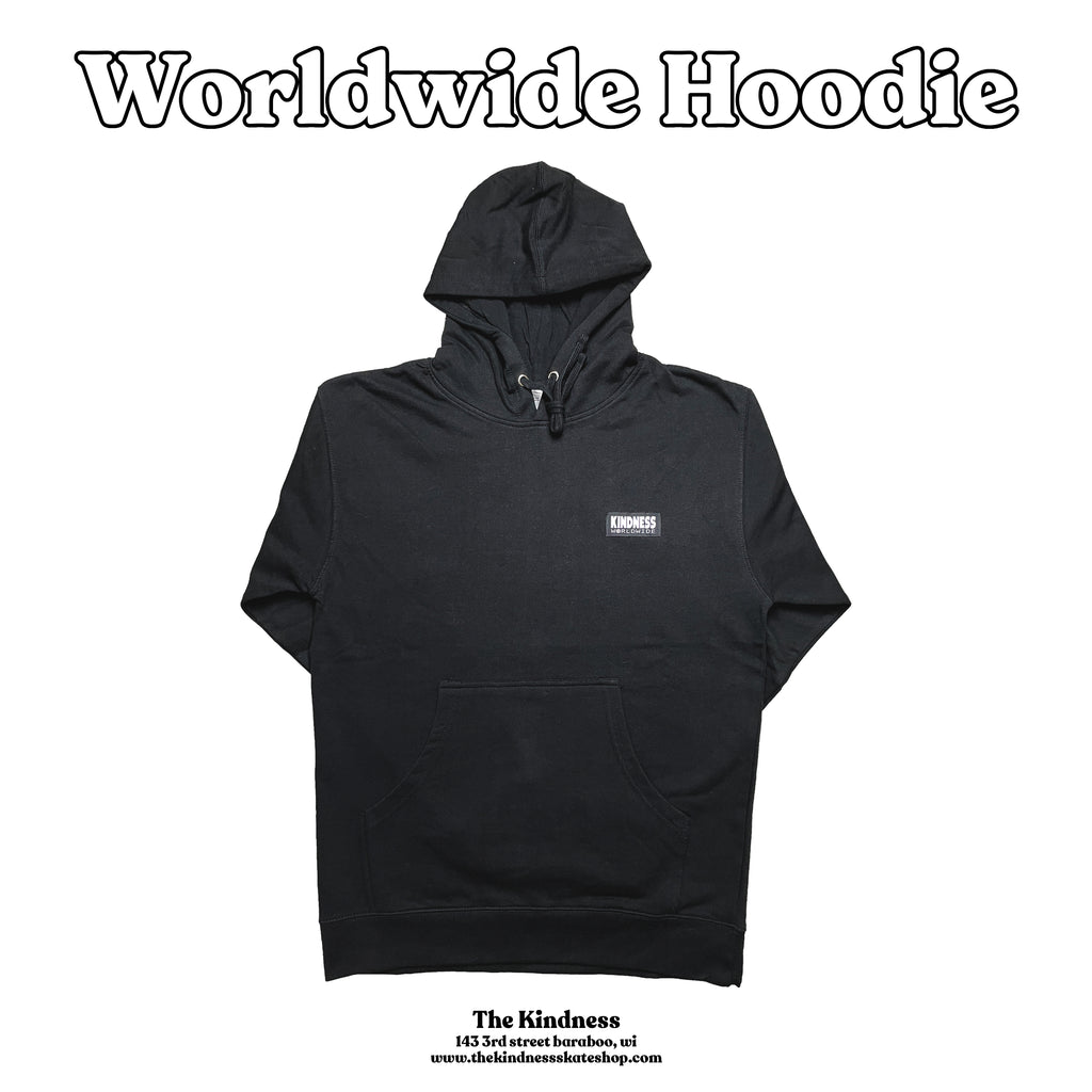 SALE - The Kindness Worldwide Hood Sweatshirt Black